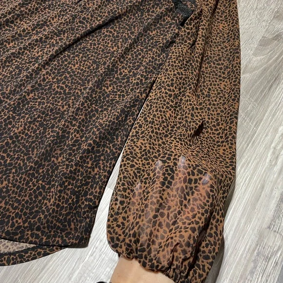 White House Black Market Long-Sleeve  Jersey Lace Long Sleeve Tunic Blouse - Picture 7 of 12